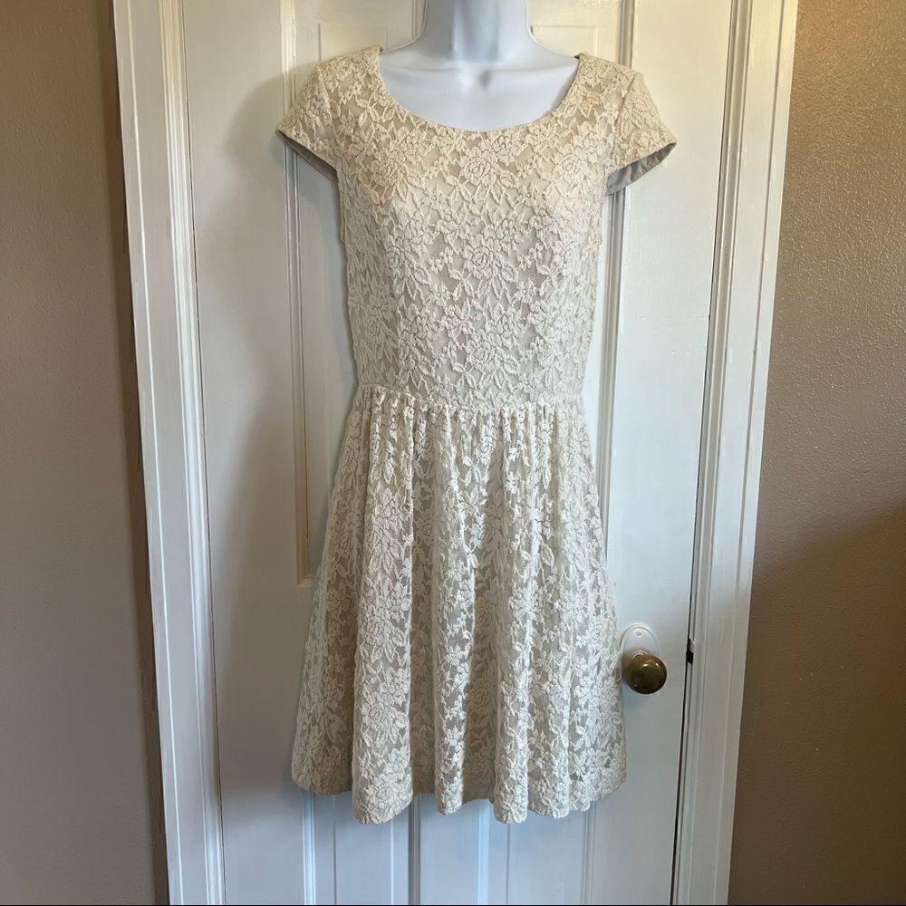 White/cream lace dress  